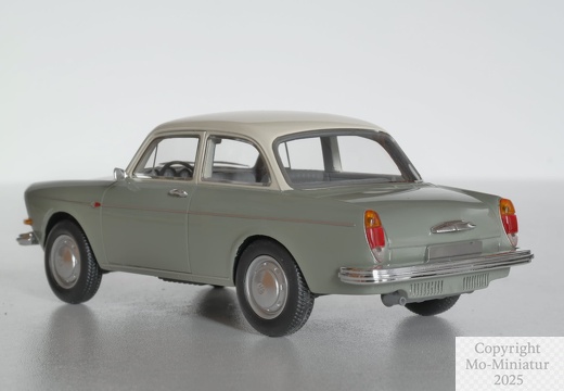 VW 1600 Limousine in Zementgrau mit weißem Dach - 4