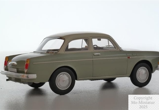 VW 1600 Limousine in Zementgrau mit weißem Dach - 3