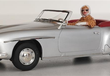 65620_Mercedes 190SL inkl. Fahrerin Silber