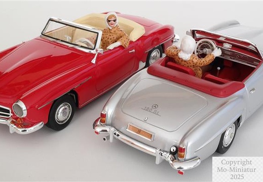 65621_Mercedes 190SL inkl. Fahrerin Rot