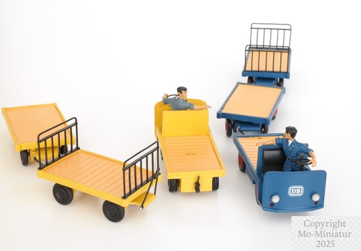 Gepäck  Elektrokarren 2 Anhänger gelb 2