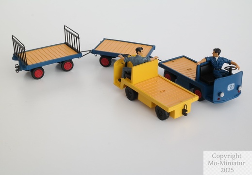 Gepäck  Elektrokarren 2 Anhänger gelb 3