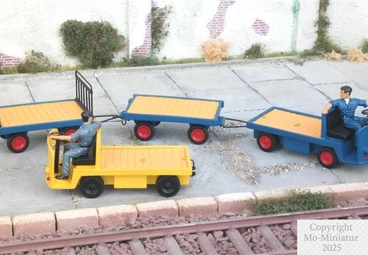 Gepäck  Elektrokarren 2 Anhänger gelb 5