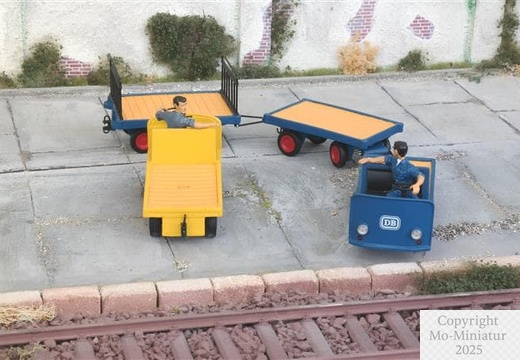 Gepäck  Elektrokarren 2 Anhänger gelb 4